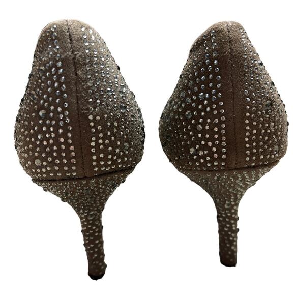 Coach Camille D’Orsey Pumps Grey Rhinestone Studded Size 7 - Picture 5 of 10